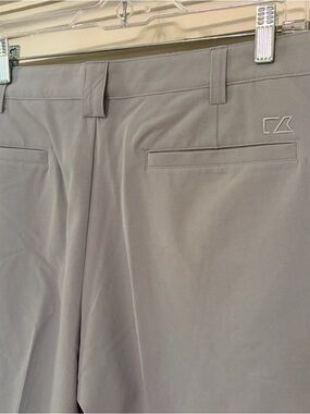 Cutter &Buck Light Gray Performance Dress Pants with logo sz 36 x 32 NWT